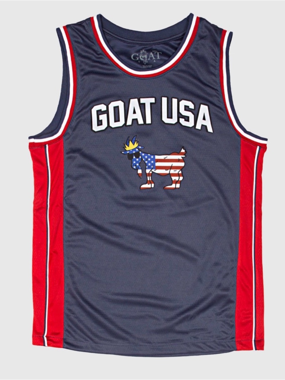 GOAT USA Freedom Basketball Jersey NWT L